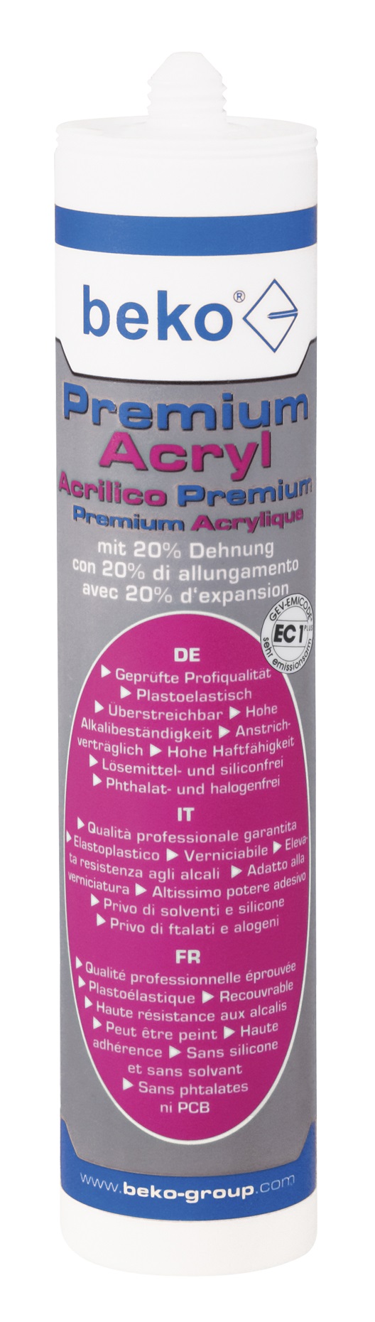 Premium-Acryl mit 20% Dehnung 310 ml weiß
