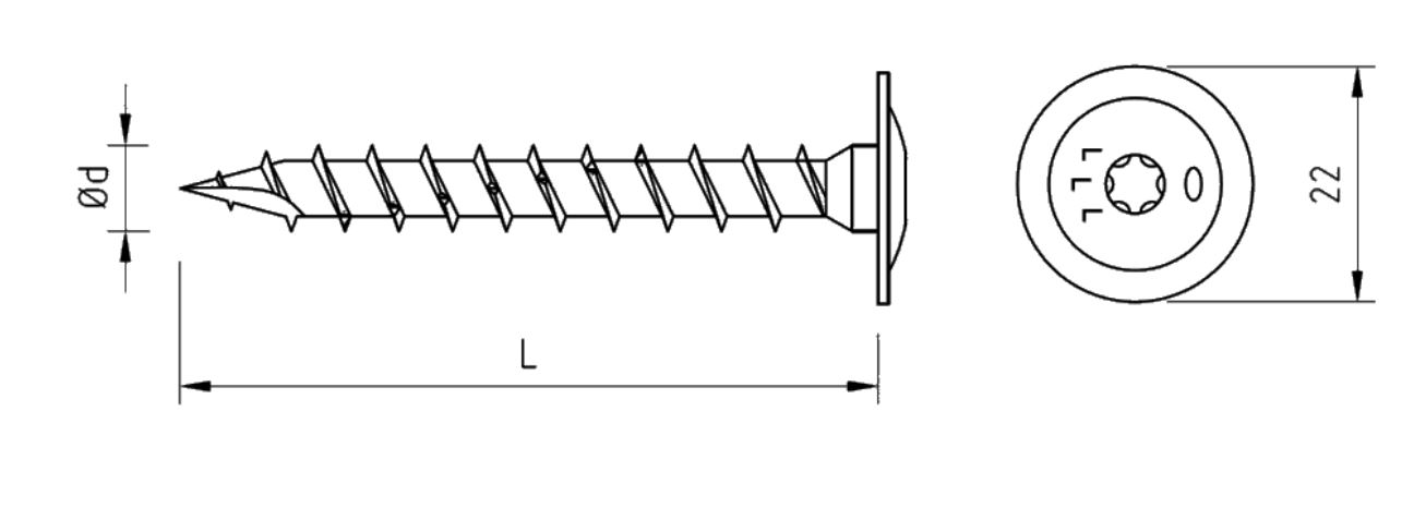 Pfostenverbinder Schraube Tellerkopf 8,0 mm x 50 mm Edelstahl A2