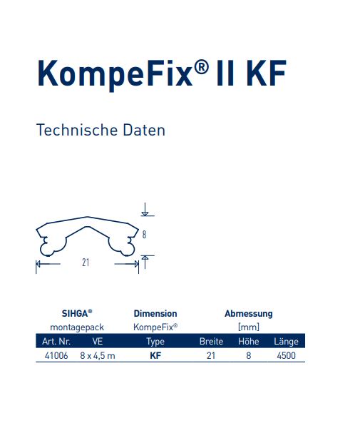 KompeFix II KF II 1 Rolle  4,5 m Länge - konstruktiver Holzschutz