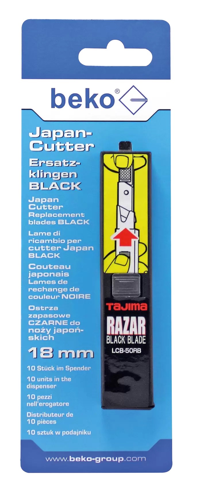 beko Japan-Cutter Ersatzklingen black - 10 Stück im Spender