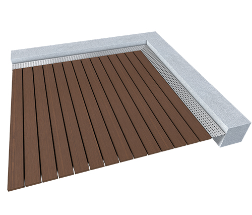 Drainage- und Belüftungsprofil für die Terrasse 1900 mm