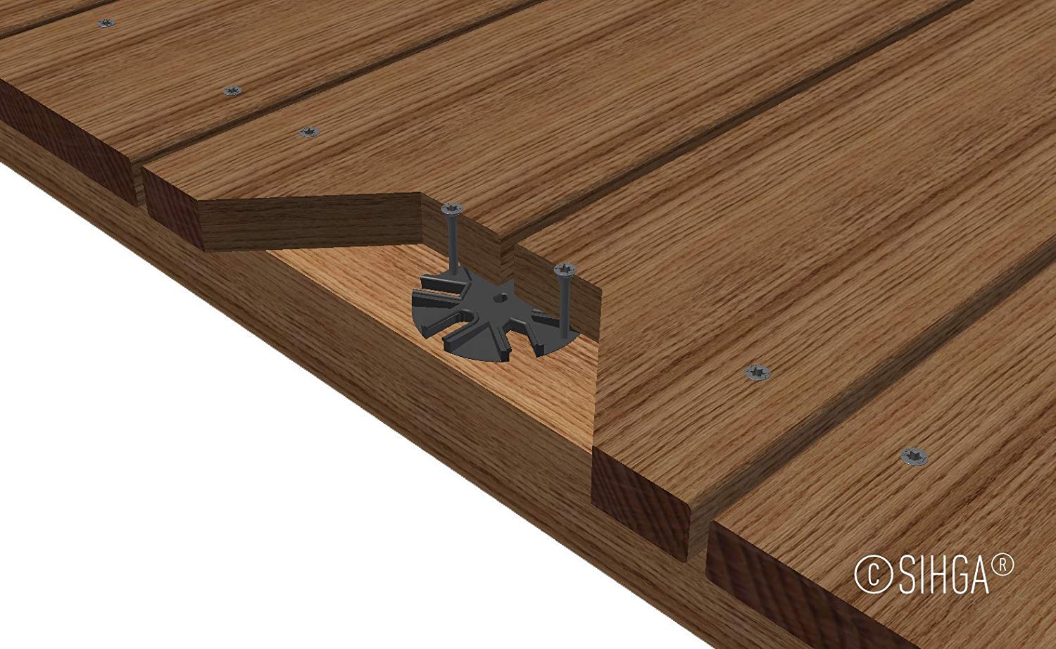 TerrassenFix® II TF - Terrassendielen Abstandshalter - konstruktiver Holzschutz