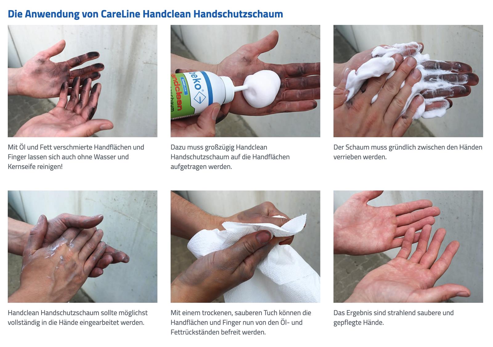 CareLine Handclean - Handschutzschaum