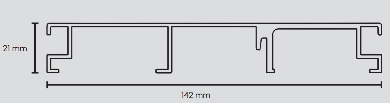 Drainage- und Belüftungsprofil für die Terrasse 1900 mm